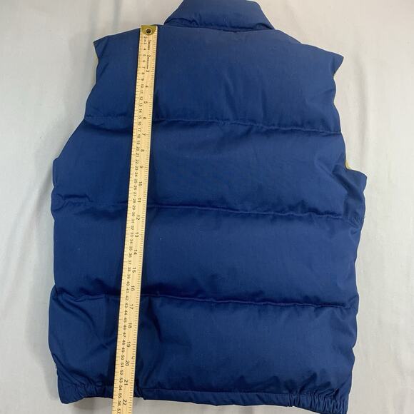 Vintage The North Face Puffer Vest Jacket Size Small Blue Brown Label Goose Down - Picture 9 of 10